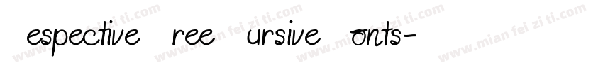 Respective Free Cursive Fonts字体转换